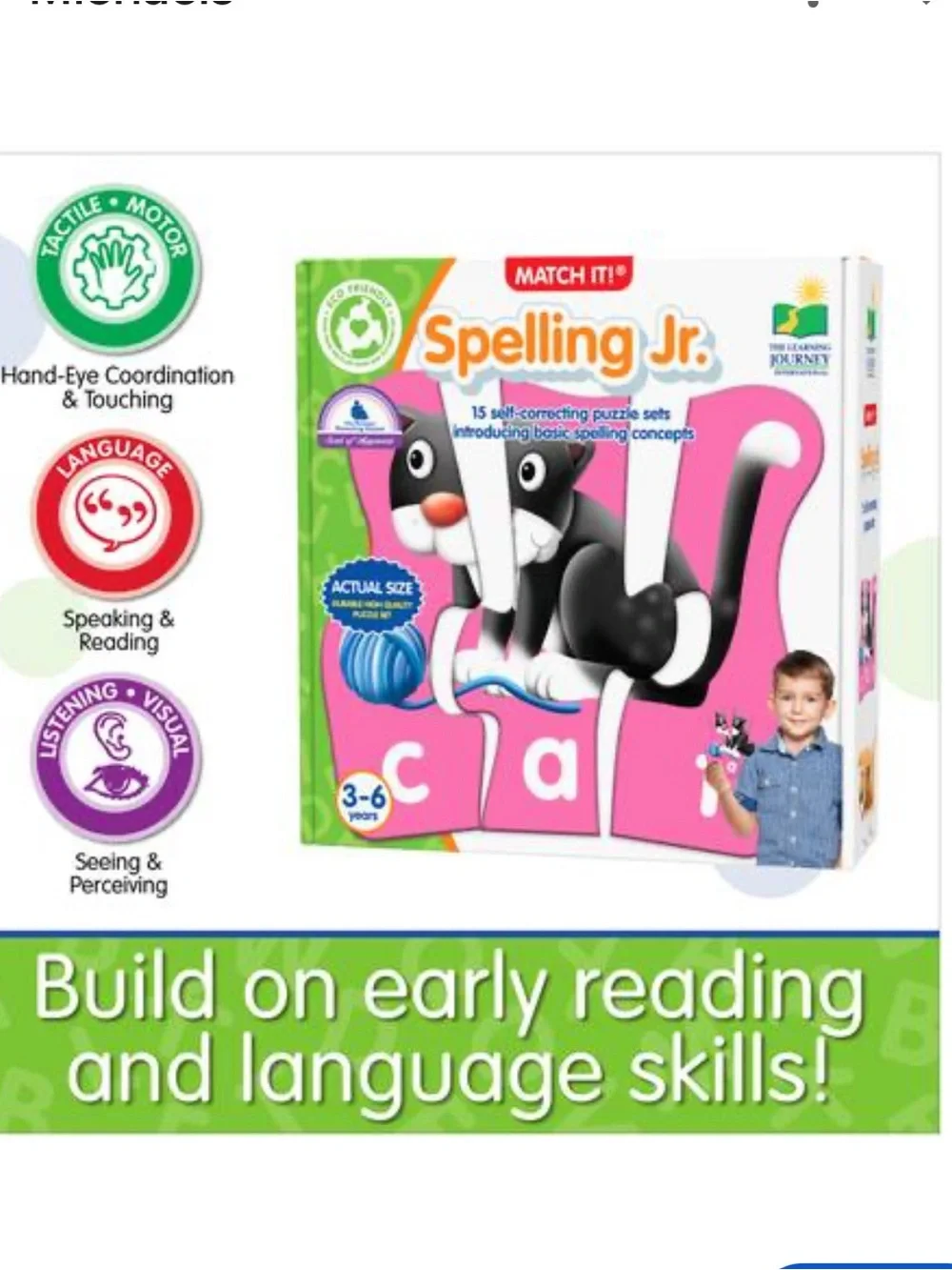 The Learning Journey Match It! Spelling Jr Puzzle New in Box